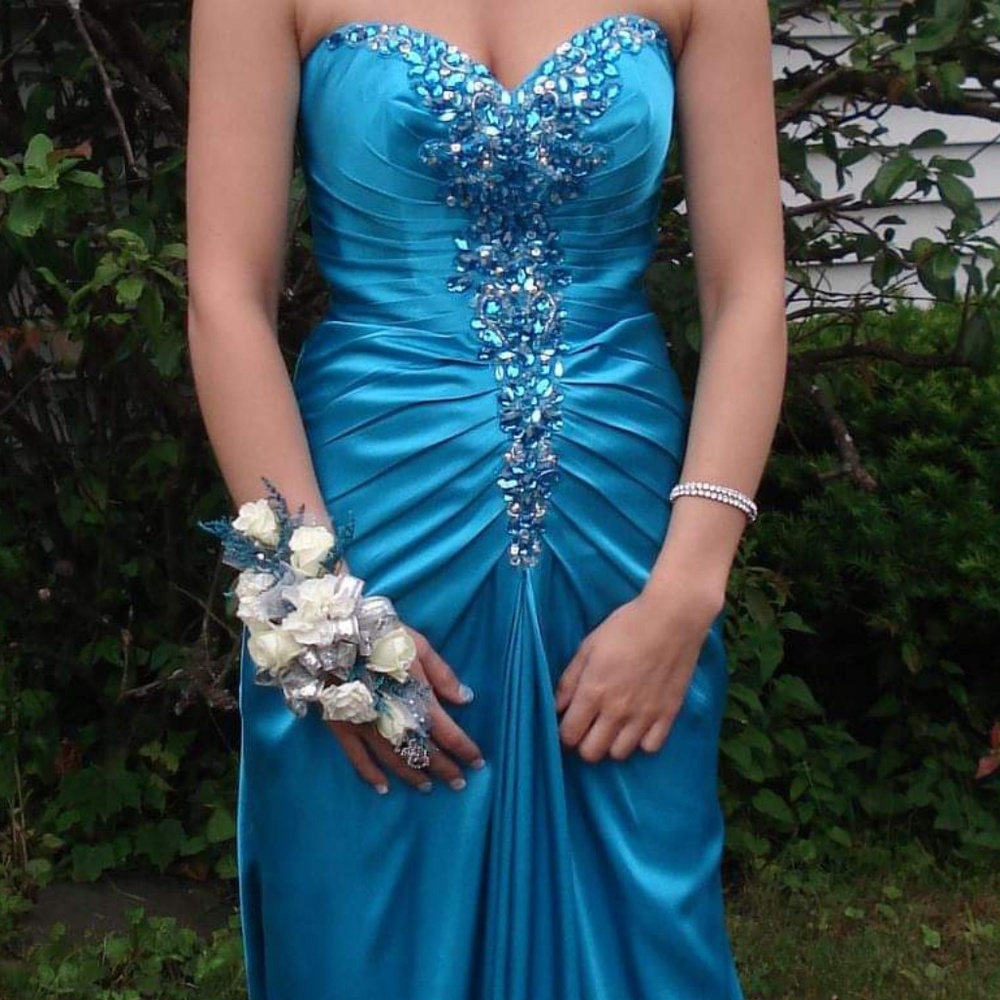 Strapless prom dress